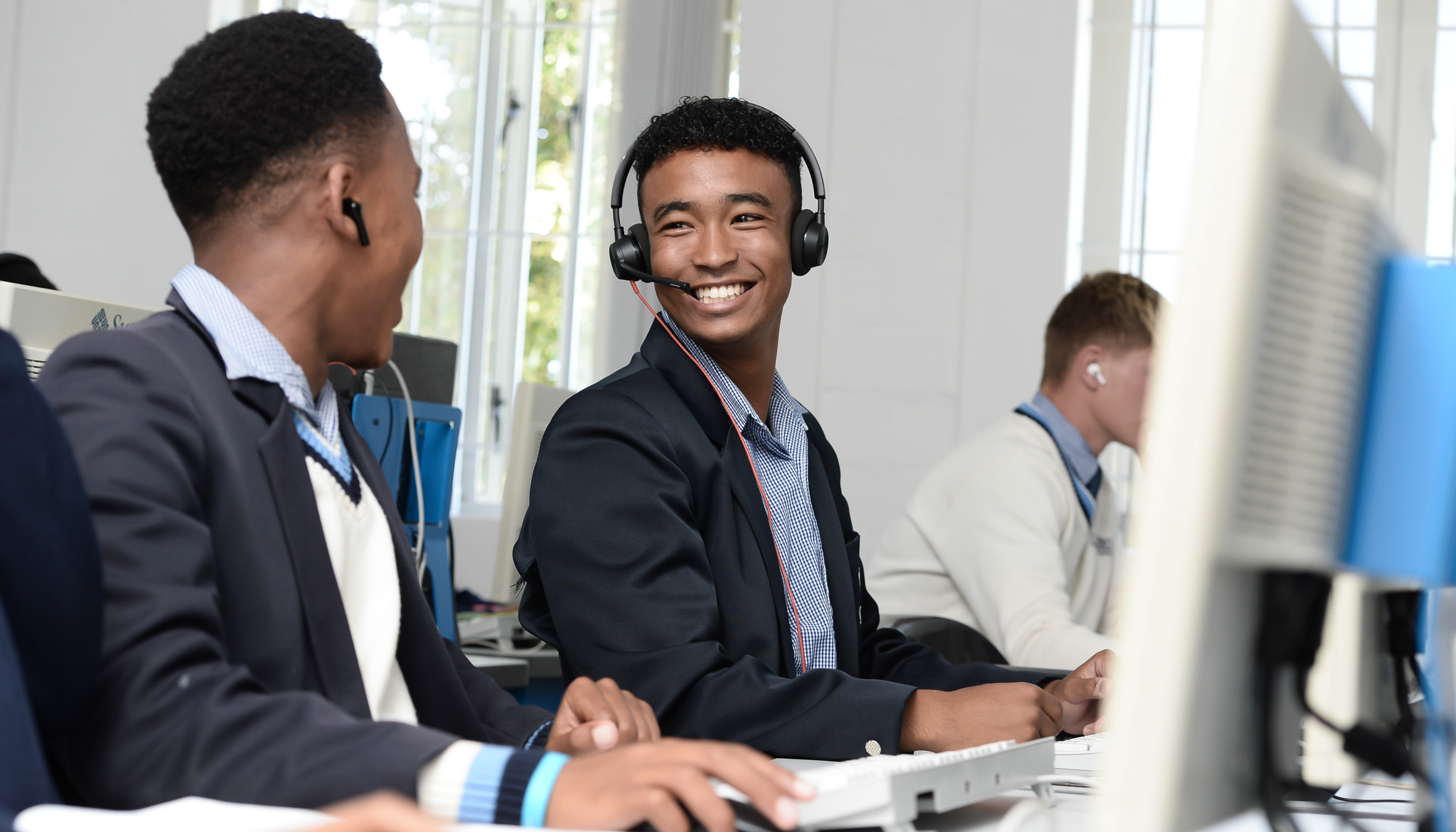 Curro Langebaan high school, headset, computers